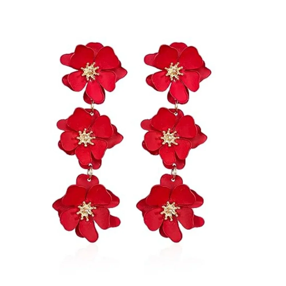 Boho Flower Dangle Earring - Picture 10 of 16